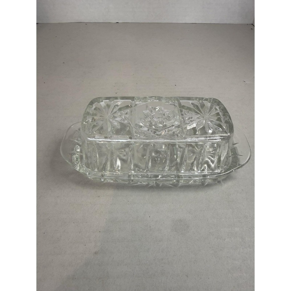 Anchor Hocking Early American Prescut EAPC Oblong Butter Dish Depression Glass